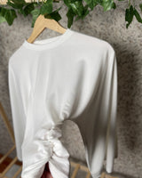 Kırık Beyaz büzgü detayı