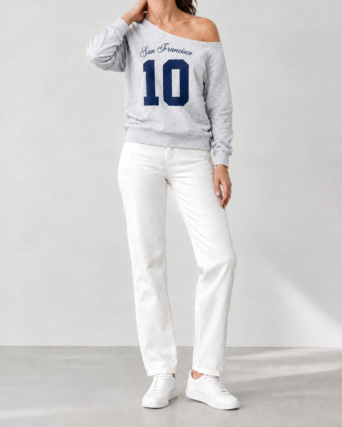 San Francisco Düşük Omuz Sweatshirt